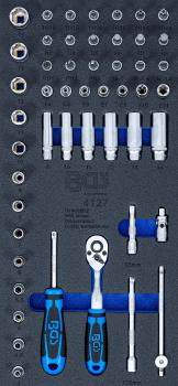 BGS Werkstattwageneinlage 1/3: Steckschlüssel-Satz 6,3 mm (1/4") 50-tlg. 4127